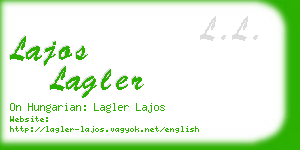 lajos lagler business card